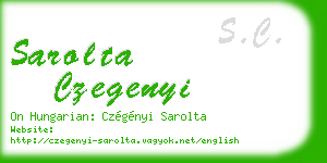 sarolta czegenyi business card
