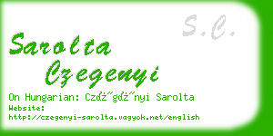 sarolta czegenyi business card